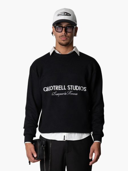 Quotrell Studios Knitted Crewneck - Black/White