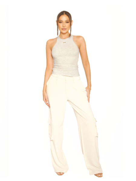 La Sisters Cargo Pantalon - Beige La Sisters La Sisters Cargo Pantalon - Beige