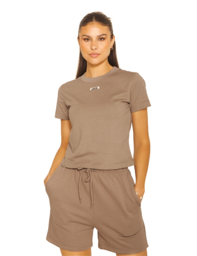 La Sisters Essential T Shirt Brown
