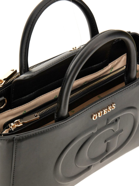 Guess Guess Eco Mietta Small Society Satchel - Black