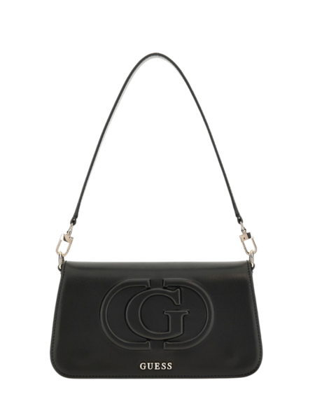 Guess Eco Mietta Flap Shoulder Bag - Black