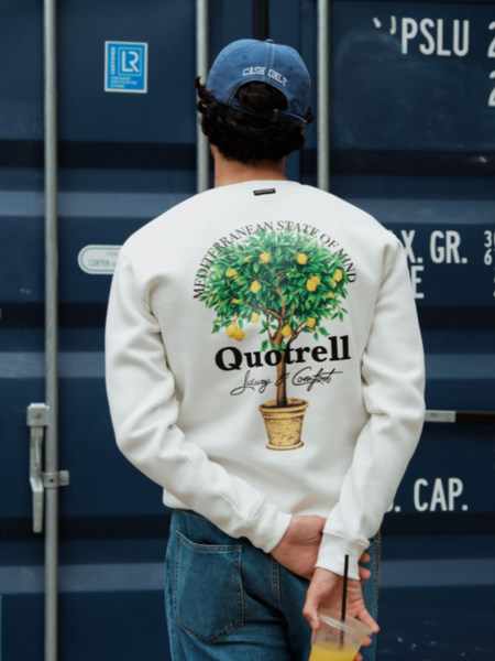 Quotrell Quotrell Limone Crewneck - Off White/Black