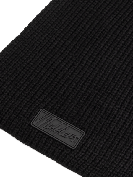 Malelions Ribbed Logo Scarf - Black Malelions Malelions Ribbed Logo Scarf - Black