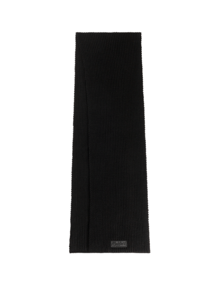 Malelions Ribbed Logo Scarf - Black Malelions Malelions Ribbed Logo Scarf - Black