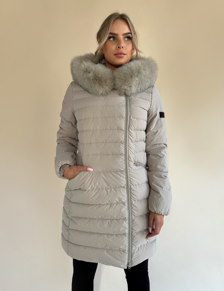 ジャケット PEUTEREY SERIOLA ML 04 FUR808 Jackets Peuterey Women Seriola ML 04 Fur Jacket - Sesamo - Eddy's