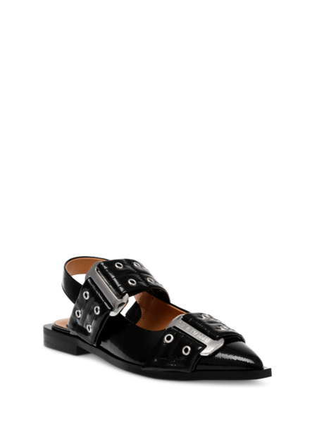 Steve Madden Grand Ave Sandals - Black Patent Steve Madden Steve Madden Grand Ave Sandals - Black Patent
