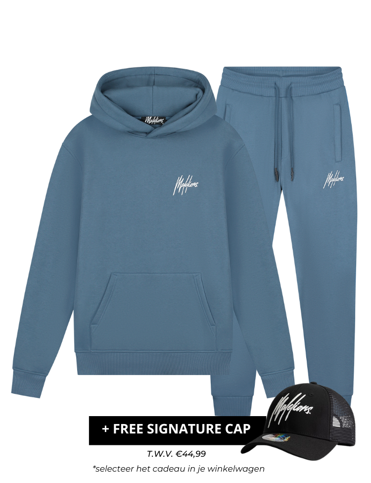 Malelions Signature Tracksuit Blue