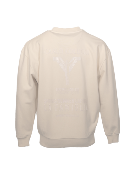 Carlo Colucci Sweatshirt C5758 - Off White Carlo Colucci Carlo Colucci Sweatshirt C5758 - Off White