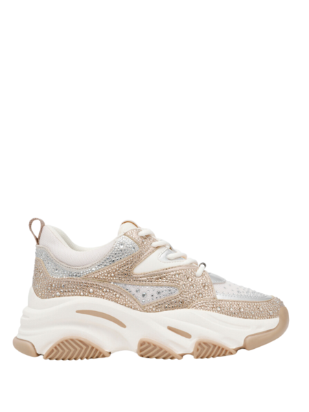 Steve Madden Steve Madden Privy Sneaker - Silver/Gold Cream Steve Madden Privy Sneaker - Silver/Gold Cream