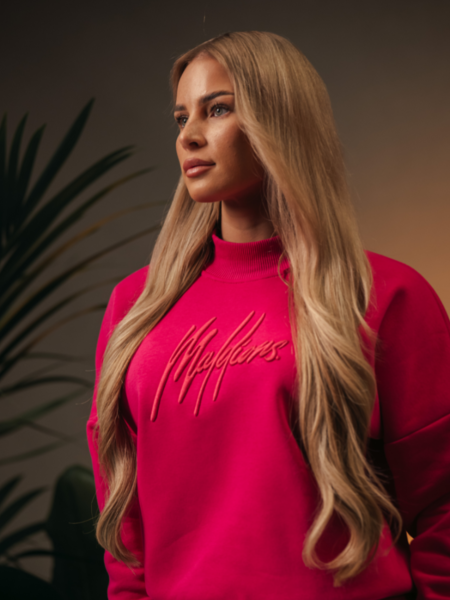 Malelions Women Essentials Brand Sweater - Hot Pink Malelions Malelions Women Essentials Brand Sweater - Hot Pink