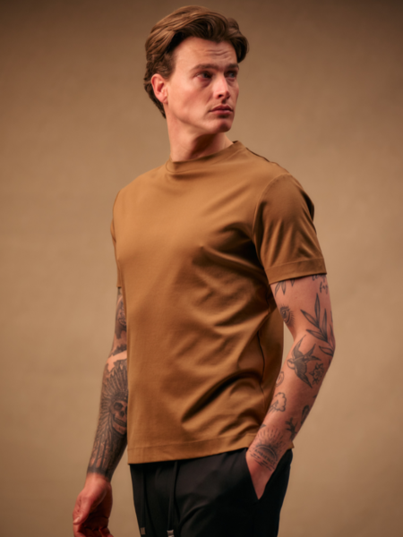Malelions Mercerized T-Shirt - Stone Brown Malelions Malelions Mercerized T-Shirt - Stone Brown