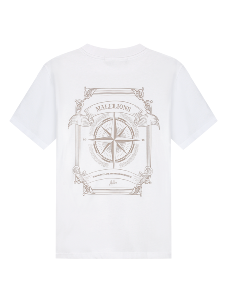 Malelions Compass T-Shirt - White Malelions Malelions Compass T-Shirt - White