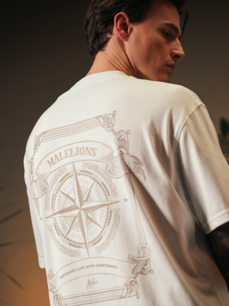 Malelions Compass T-Shirt - White Malelions Malelions Compass T-Shirt - White