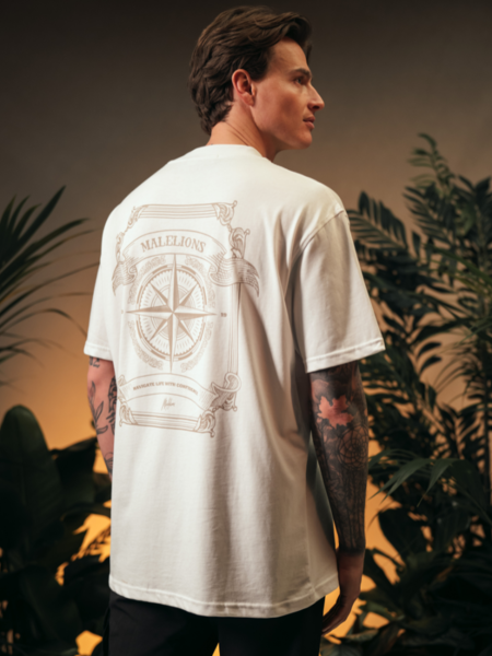 Malelions Compass T-Shirt - White Malelions Malelions Compass T-Shirt - White