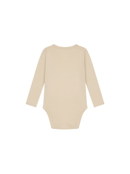 Malelions Baby Long Sleeve Bodysuit - Beige Malelions Malelions Baby Long Sleeve Bodysuit - Beige