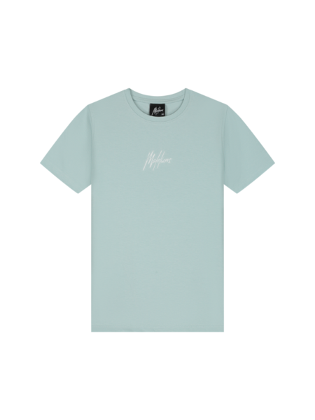 Malelions Kids Striped Signature T-Shirt - Sky Blue Malelions Malelions Kids Striped Signature T-Shirt - Sky Blue