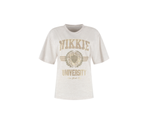 Nikkie University Gold T-shirt Cream Melange Eddy's Eindhoven