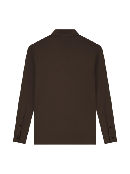 TriaD'oro Polo Zip Long Sleeve - Brown TriaD'oro TriaD'oro Polo Zip Long Sleeve - Brown