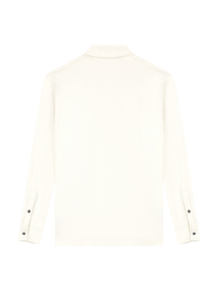 TriaD'oro Polo Zip Long Sleeve - Off White TriaD'oro TriaD'oro Polo Zip Long Sleeve - Off White