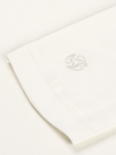 TriaD'oro Polo Zip Long Sleeve - Off White TriaD'oro TriaD'oro Polo Zip Long Sleeve - Off White