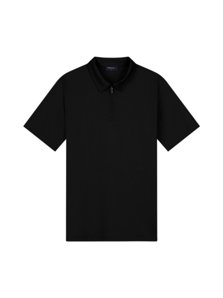 TriaD'oro Polo Zip Short Sleeve - Black TriaD'oro TriaD'oro Polo Zip Short Sleeve - Black