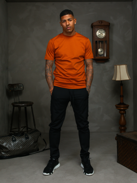 TriaD'oro Slim Fit T-Shirt - Sunburn Orange TriaD'oro TriaD'oro Slim Fit T-Shirt - Sunburn Orange