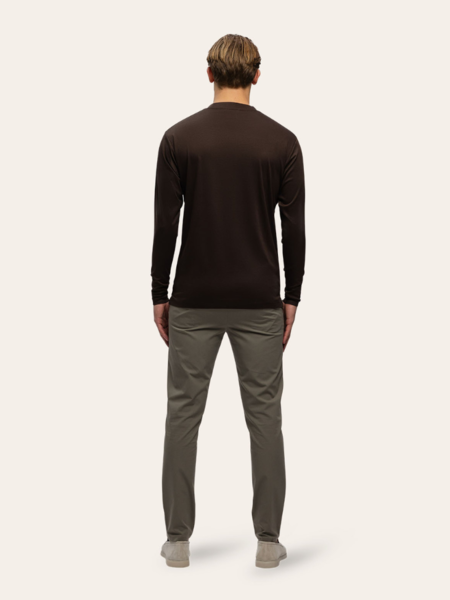 TriaD'oro Long Sleeve T-Shirt - Brown TriaD'oro TriaD'oro Long Sleeve T-Shirt - Brown