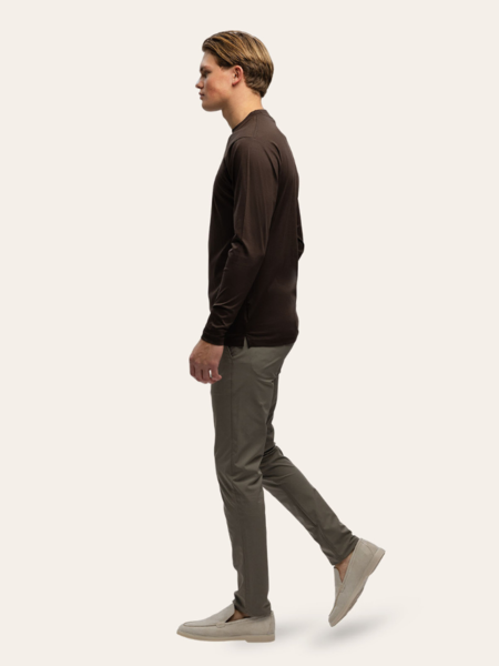 TriaD'oro Long Sleeve T-Shirt - Brown TriaD'oro TriaD'oro Long Sleeve T-Shirt - Brown