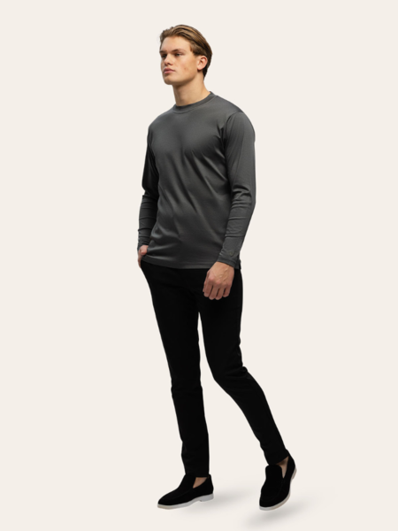 TriaD'oro Long Sleeve T-Shirt - Dark Grey TriaD'oro TriaD'oro Long Sleeve T-Shirt - Dark Grey