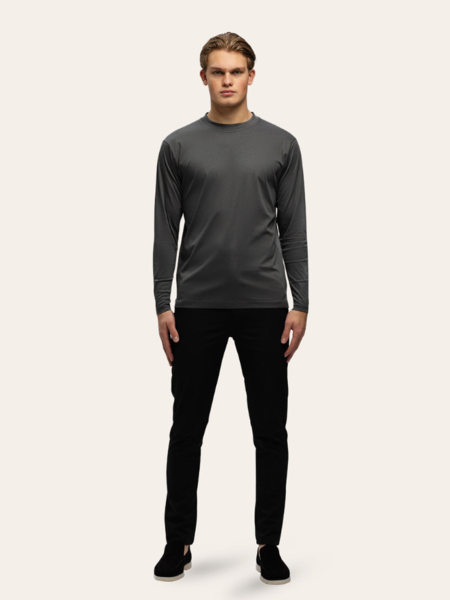 TriaD'oro Long Sleeve T-Shirt - Dark Grey TriaD'oro TriaD'oro Long Sleeve T-Shirt - Dark Grey