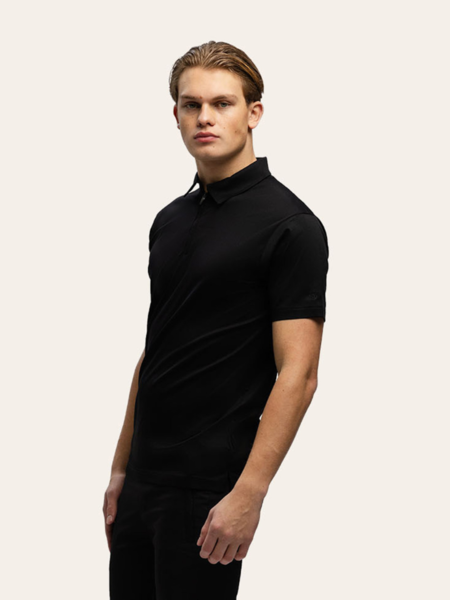 TriaD'oro Polo Zip Short Sleeve - Black TriaD'oro TriaD'oro Polo Zip Short Sleeve - Black