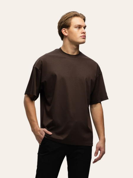 TriaD'oro Loose Fit T-Shirt - Brown TriaD'oro TriaD'oro Loose Fit T-Shirt - Brown