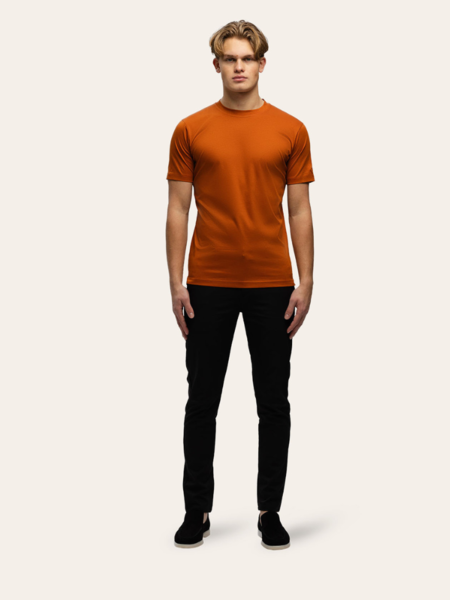 TriaD'oro Slim Fit T-Shirt - Sunburn Orange TriaD'oro TriaD'oro Slim Fit T-Shirt - Sunburn Orange