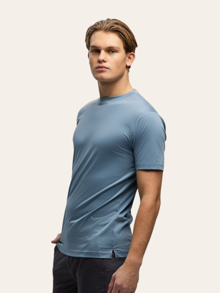 TriaD'oro TriaD'oro Slim Fit T-Shirt - Steel Blue TriaD'oro Slim Fit T-Shirt - Steel Blue