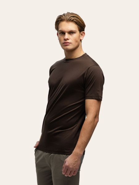 TriaD'oro TriaD'oro Slim Fit T-Shirt - Brown TriaD'oro Slim Fit T-Shirt - Brown