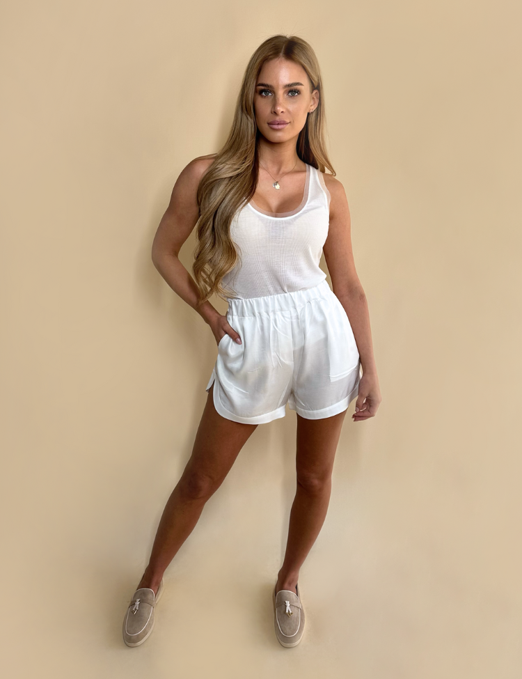 ショートパンツ PINKO 'Stai con me' shorts Pinko Stai Con Me Shorts - White - Eddy's Eindhoven