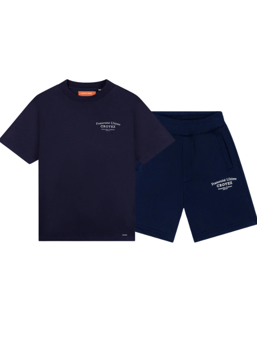 Croyez Croyez Mini Fraternité Shorts Combi-set - Navy