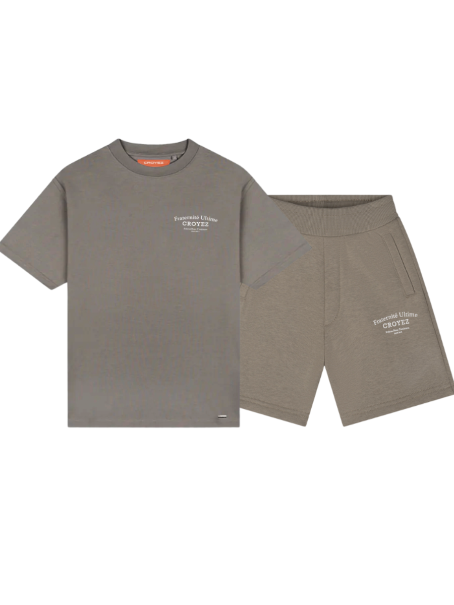 Croyez Mini Fraternité Shorts Combi-set - Vintage Grey Croyez Croyez Mini Fraternité Shorts Combi-set - Vintage Grey
