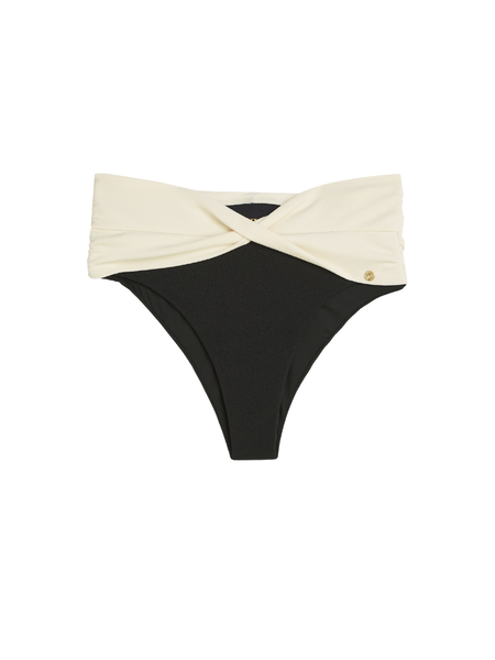 Josh V Lotus Bikini Bottom - Black/Creme White