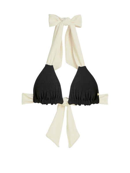 Josh V Violina Bikini Top - Black/Creme White