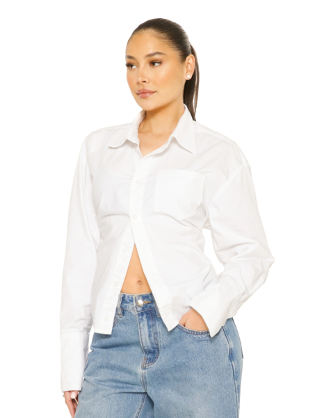 La Sisters Tie Back Blouse - White La Sisters La Sisters Tie Back Blouse - White