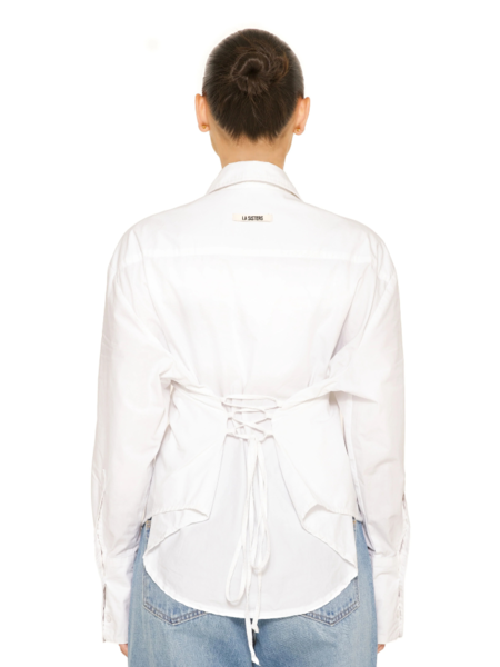 La Sisters Tie Back Blouse - White La Sisters La Sisters Tie Back Blouse - White