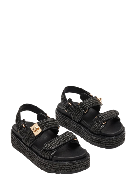 Steve Madden Bigmona Sandal - Black Raffa Steve Madden Steve Madden Bigmona Sandal - Black Raffa