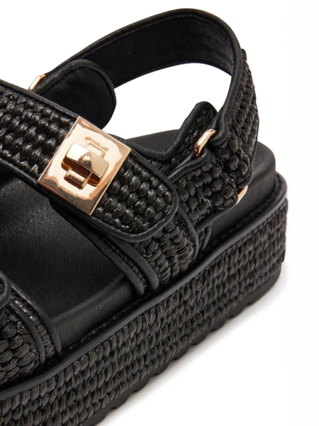 Steve Madden Bigmona Sandal - Black Raffa Steve Madden Steve Madden Bigmona Sandal - Black Raffa