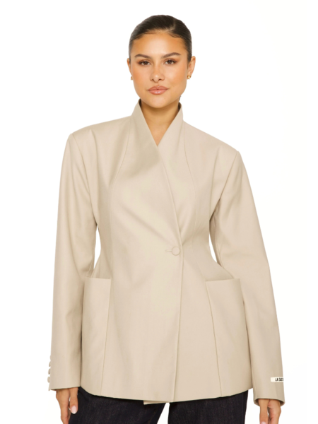 La Sisters Premium Oversized Blazer - Beige La Sisters La Sisters Premium Oversized Blazer - Beige