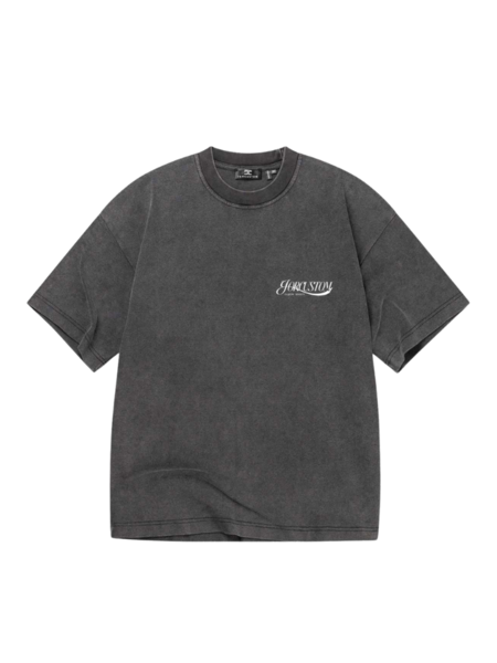 JorCustom Script Loose Fit T-Shirt - Acid Grey JorCustom JorCustom Script Loose Fit T-Shirt - Acid Grey