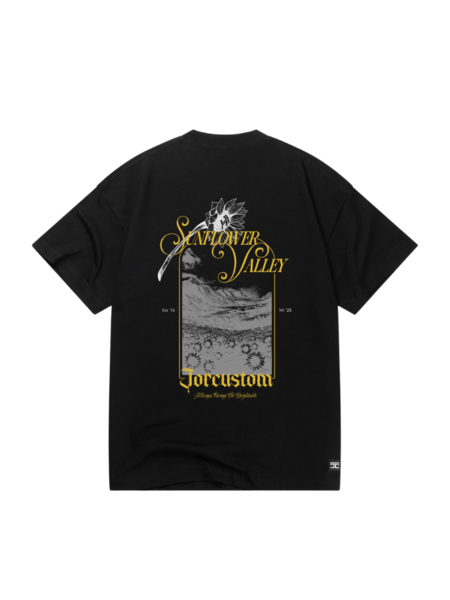 JorCustom JorCustom Sunflower Loose Fit T-Shirt - Black JorCustom Sunflower Loose Fit T-Shirt - Black