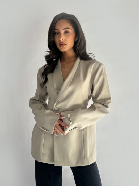 La Sisters Premium Oversized Blazer - Beige La Sisters La Sisters Premium Oversized Blazer - Beige
