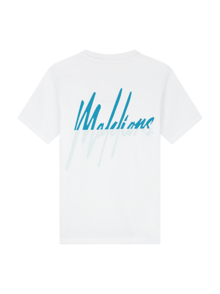 Malelions Malelions Women Kiki T-Shirt - White/Azzurro Malelions Women Kiki T-Shirt - White/Azzurro