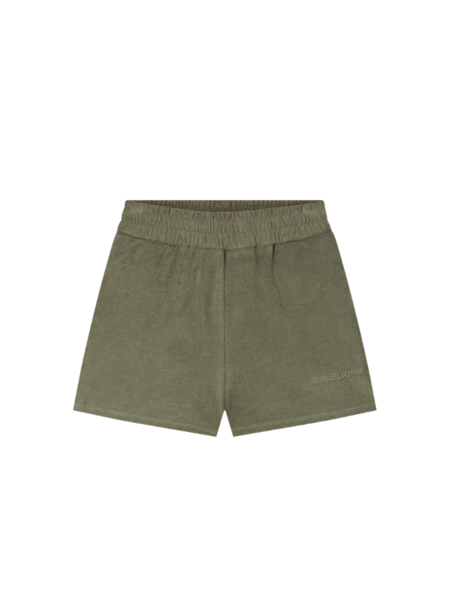 Malelions Women Limited Towelling Shorts - Army Green Malelions Malelions Women Limited Towelling Shorts - Army Green